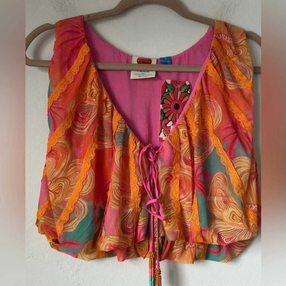 FARM Rio Multicolor Boho Blouse - Picture 2 of 13